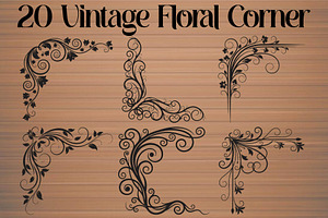 Vintage Floral Corner, an Object Graphic by Designer_Momina