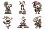 Quirky Christmas Animal Clipart Bund, an Illustration by Libby Wishes (Thumbnail 6 of 7)