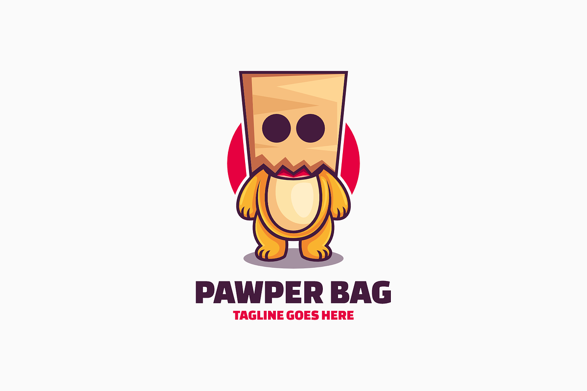 Pawper Bag Mascot Cartoon Logo, a Branding & Logo Template by Artnivora.Std