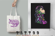 Cyberpunk old school tattoo, a Graphic by intueri (Thumbnail 6 of 7)