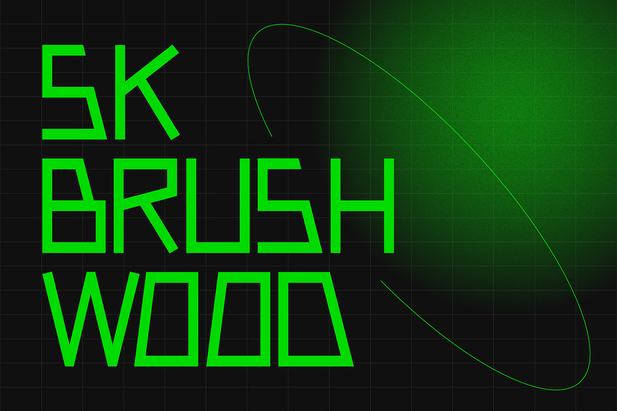 SK Brushwood — Geometric Font, a Font by Shriftovik Type Foundry (Photo 1 of 10)