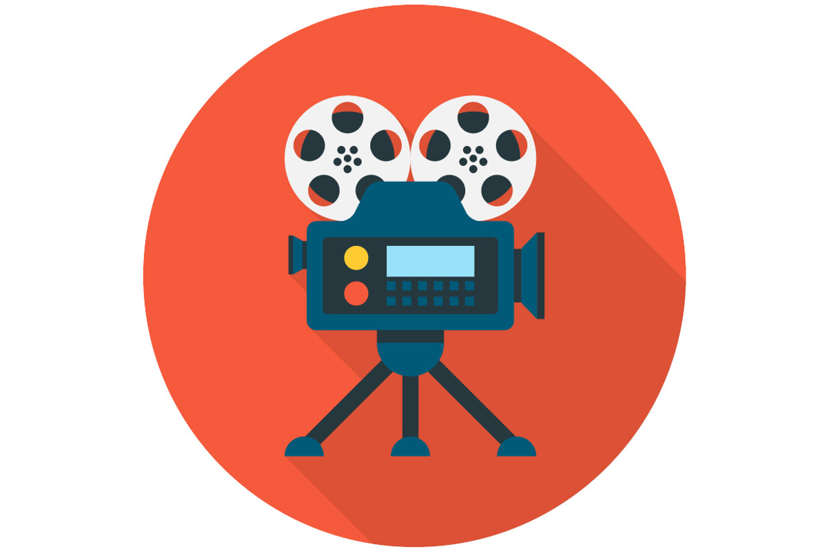 Video camera flat icon, an Icon by Saggitarius