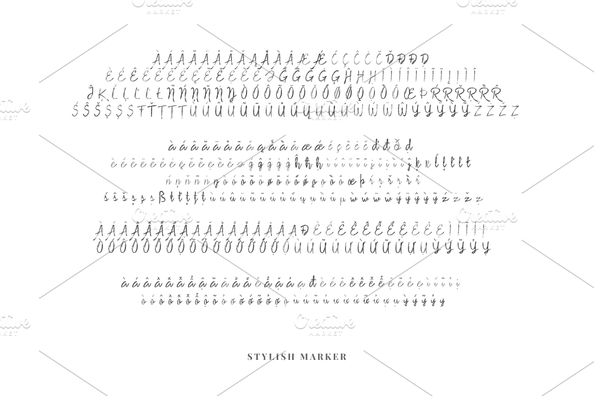 Stylish Marker Font preview 7