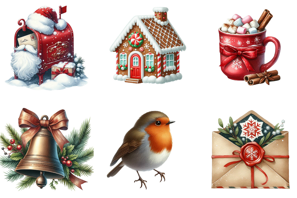 Christmas Winter Clipart, an Illustration by DreamArtGraphic (Photo 4 of 6)