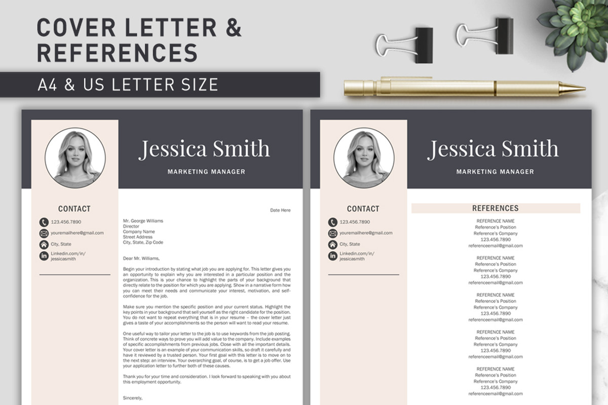 Resume Template with Photo / CV, a Resume Template by Klamp Studio (Photo 6 of 9)