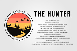 dog hunter logo vector illustration.