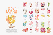 preppy cocktail clipart bundle, a Decorative Illustration by Patishop Art (Thumbnail 4 of 13)
