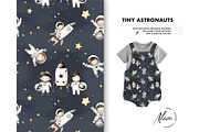 Little astronauts seamless pattern, a Pattern Graphic by Milatoo (Thumbnail 2 of 7)