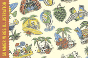 Summer Vibes Volume 01, a Seasonal Illustration by IronbirdCreative (Thumbnail 2 of 7)