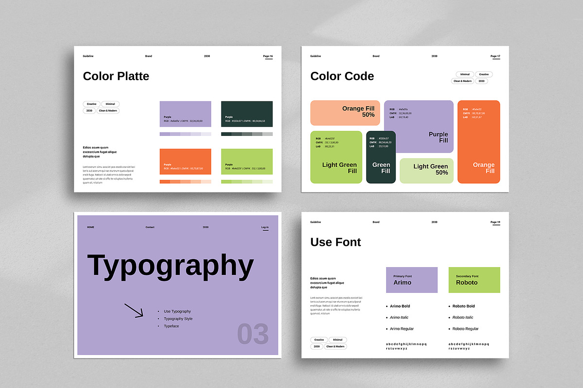Brand Identity Guidelines Template, a Brochure Template by TemplateFolio-Shop (Photo 8 of 21)