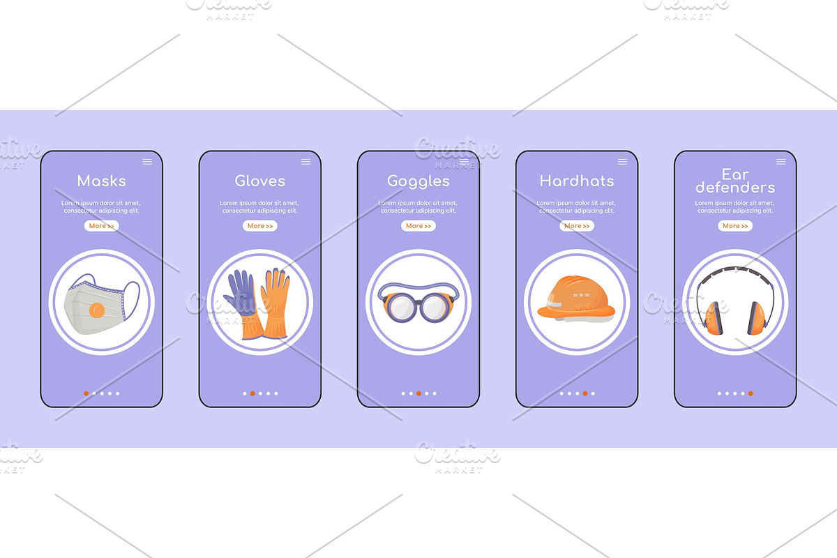 Personal protective equipment, an App Template by IMG visuals characters