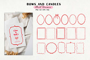 Bows, Candles and Frames. Vector set, an Object Graphic by VerAna (Thumbnail 7 of 12)