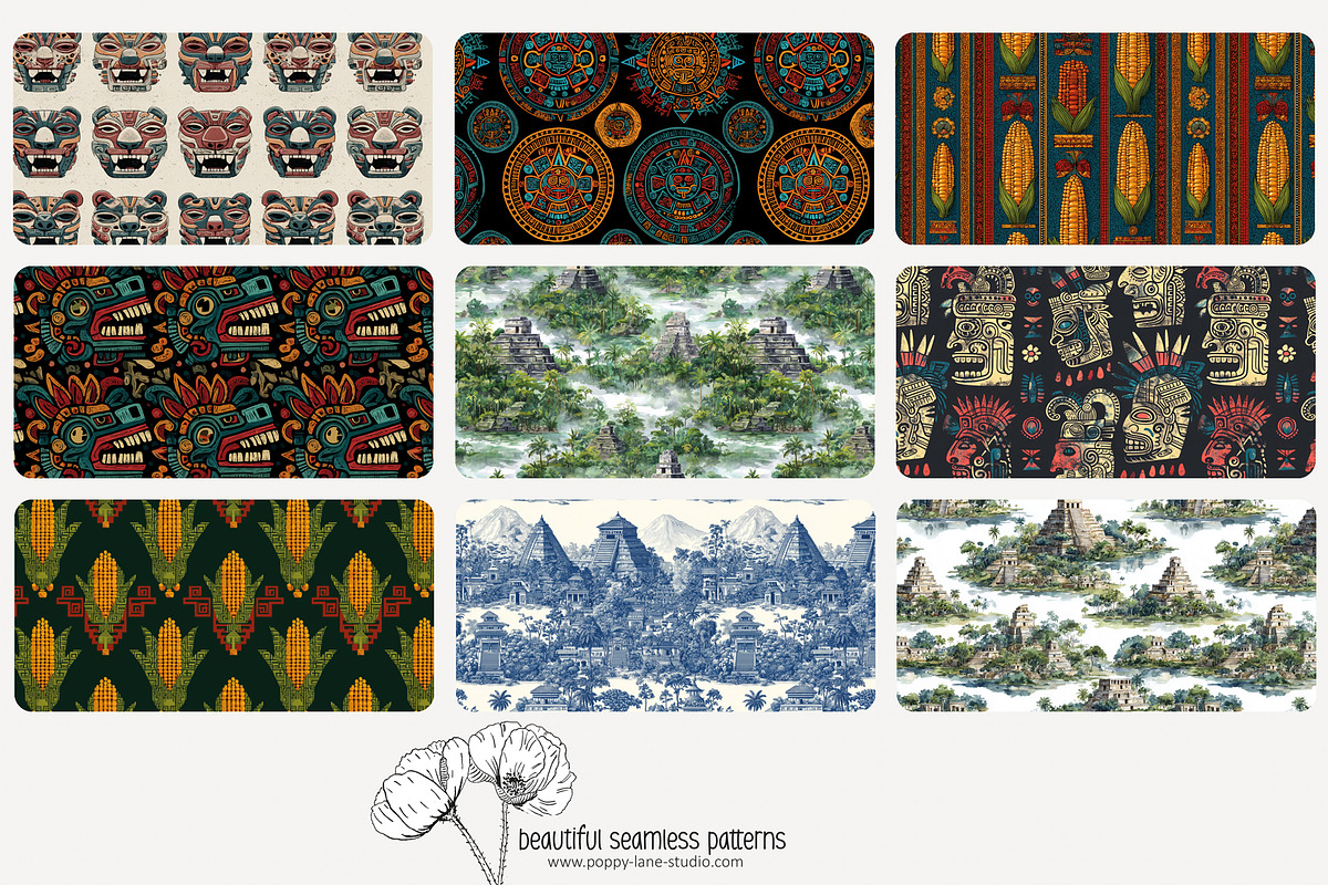 80 Maya & Aztec seamless pattern, a Pattern Graphic by Poppy Lane Studio (Photo 10 of 11)