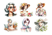 Silver Spring Vintage Woman Clipart, an Illustration by Daily.Designs (Thumbnail 3 of 4)