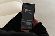 iPhone 15 Pro in Hands Mockup, an iPhone Mockup by Feel This (Thumbnail 2 of 3)