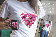 Ladies T-Shirts Design Digital Print, a Graphic by Download Graphic Art (Thumbnail 1 of 9)