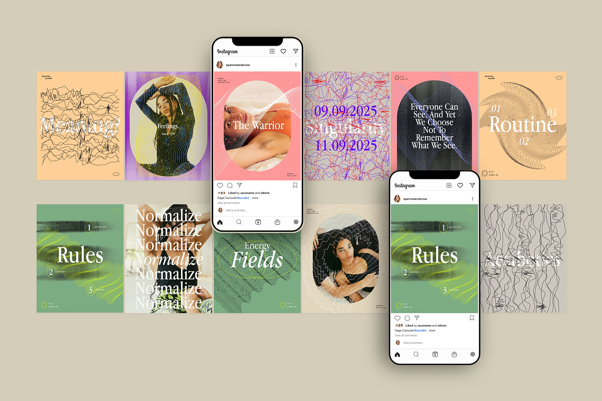 Feel - Social Media Kit CANVA & PS, a Social Media Template by Sparrow & Snow (Photo 13 of 25)