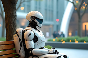 white Chrome Robot In Frame With Uti, a Photo by LOGOCREATIVE