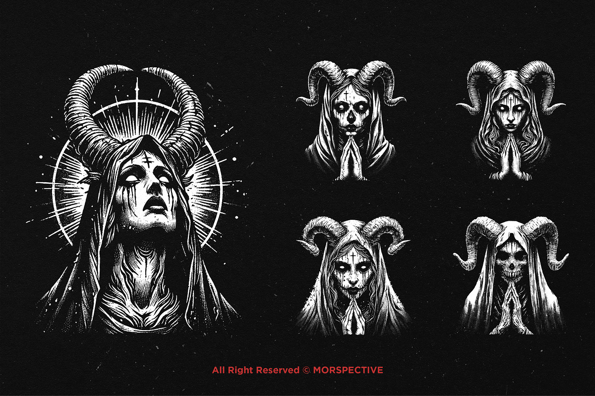 10 Bundle Dark Art Mother Marry, an Illustration by Morspective (Photo 5 of 7)