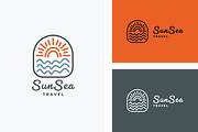 Travel Sun Sea Logo, a Branding & Logo Template by Design_Planet (Thumbnail 1 of 3)