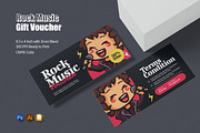 Rock Music Gift Voucher, a Print Template by Esensifiksi.studio (Thumbnail 1 of 2)