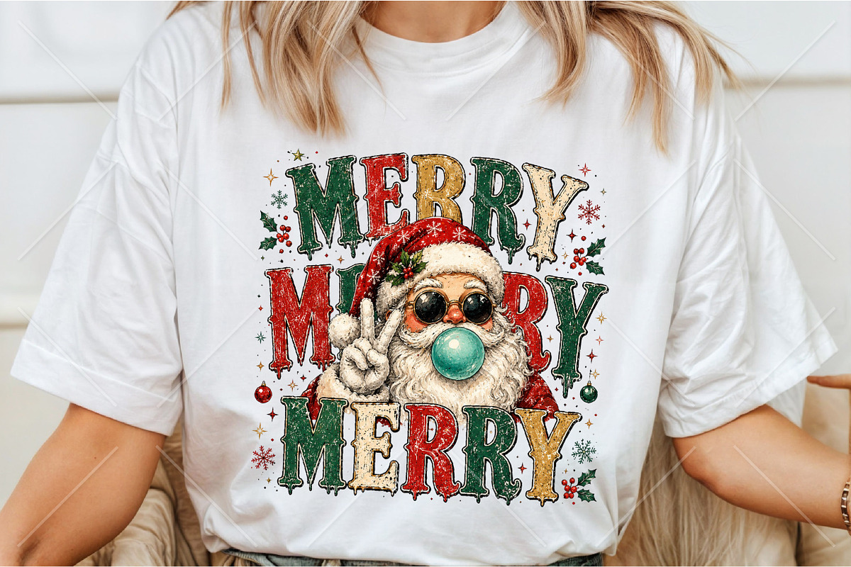 Merry Santa Christmas PNG, a Seasonal Illustration by Canvas Craft (Photo 3 of 6)