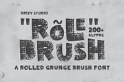 Rolebrush - Rolled Grunge Brush Font, a Handwritten Font by Drizy (Thumbnail 1 of 10)