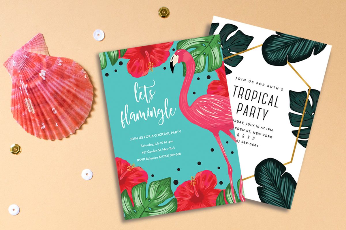 Tropical Party Invites Bundle, an Invitation Template by Pixejoo (Photo 2 of 9)