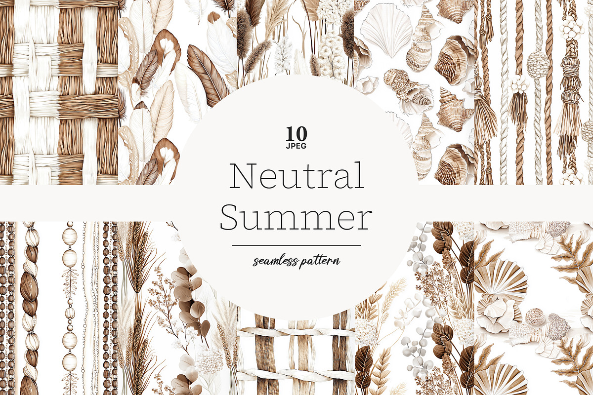 Summer Paper Pattern Background, a Pattern Graphic by GlamArtZhanna (Photo 1 of 4)