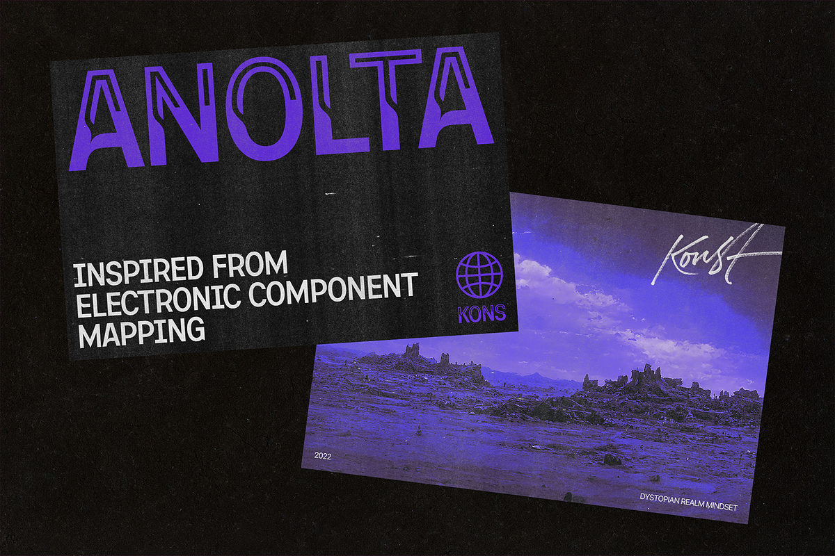 Anolta - Experimental Sans Fonts, a Sans Serif Font by Konstantine Studio (Photo 1 of 3)