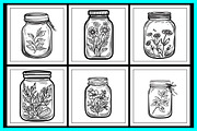 Flower inside jar Coloring Pages, an Object Illustration by protabsorkar11 (Thumbnail 3 of 7)