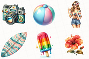 Beach Summer Paradise Clipart, an Illustration by OK Design (Thumbnail 2 of 5)