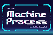 Machine Process - Glitch Font