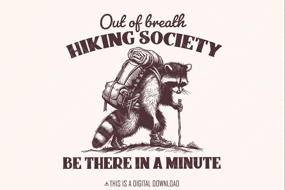 Out of Breath Hiking Society PNG, an Illustration by SharpMarketplace (Photo 1 of 9)