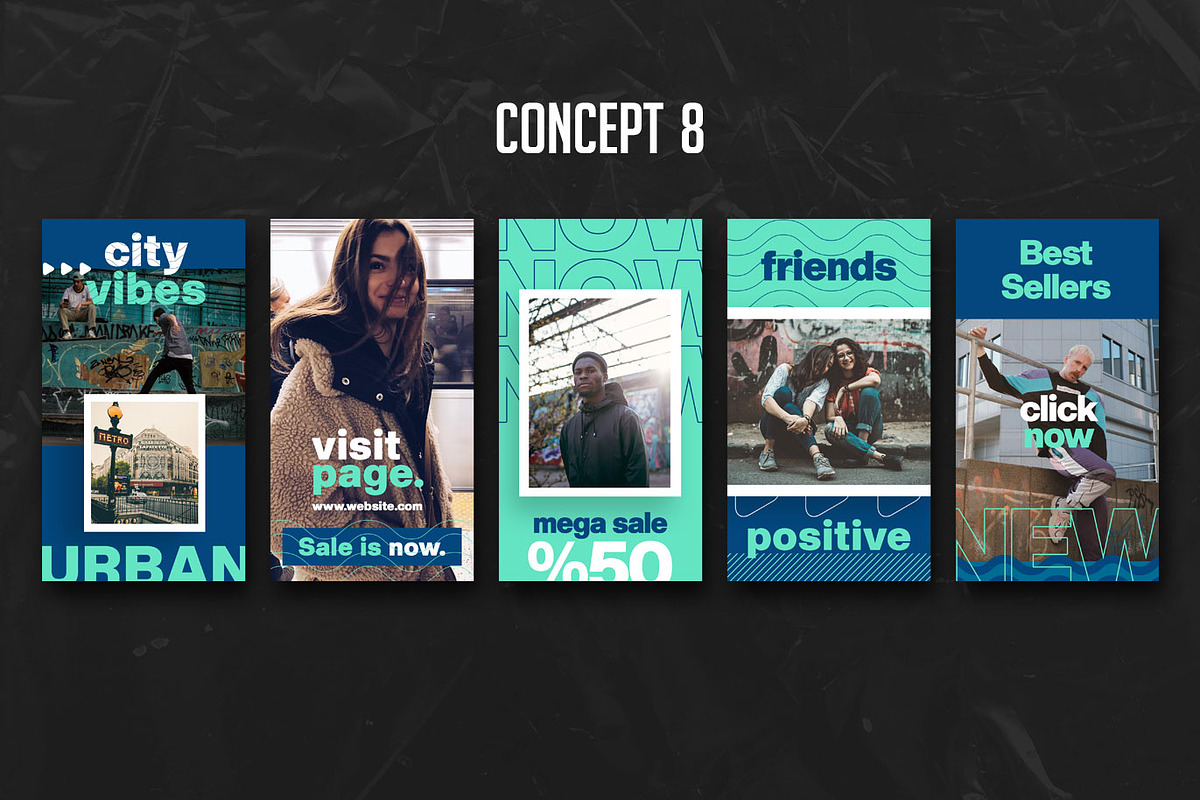 Urban Instagram Story PSD Templates, a Social Media Template by Giraffe Design Studio (Photo 9 of 21)