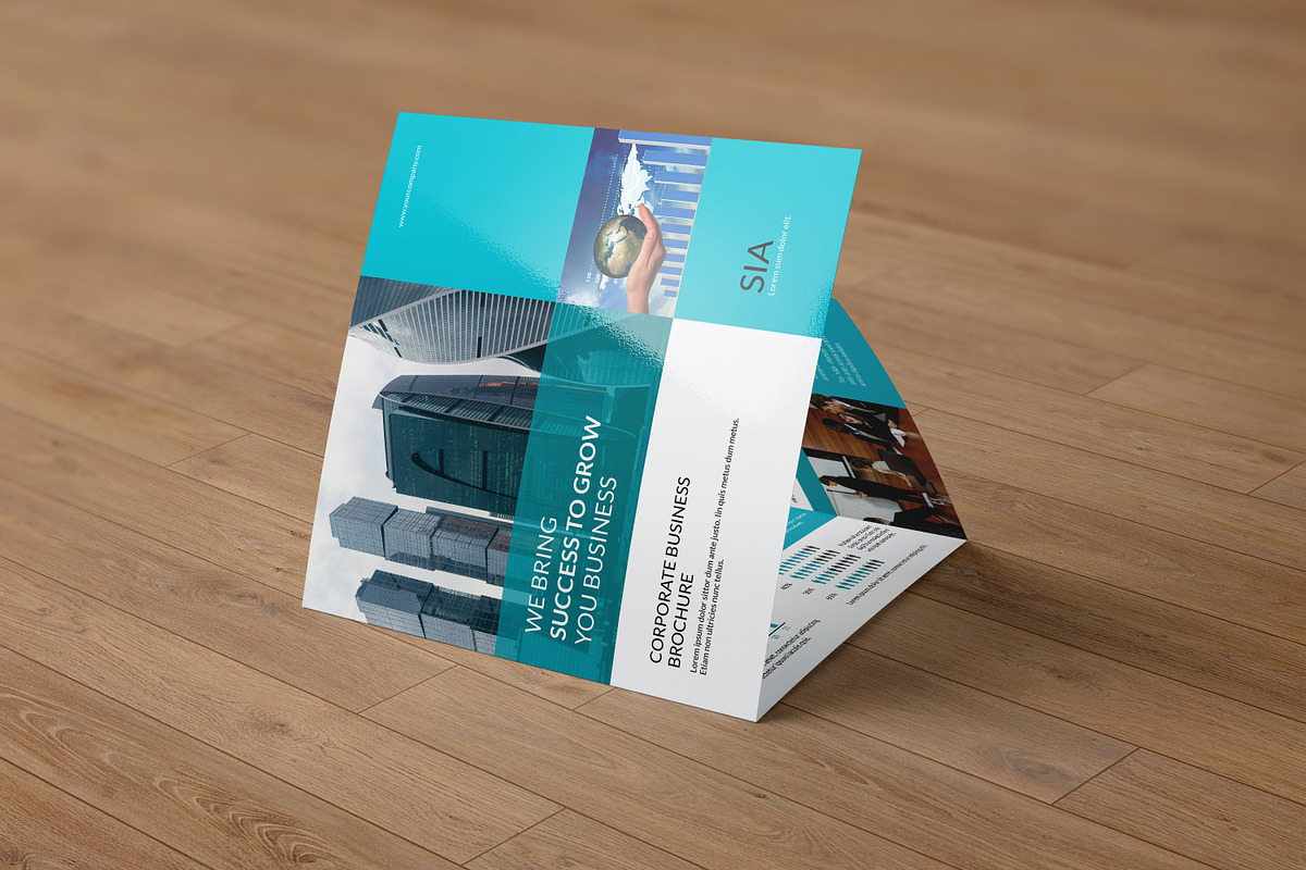 Corporate Square Trifold Brochure, a Brochure Template by Template Shop (Photo 4 of 6)