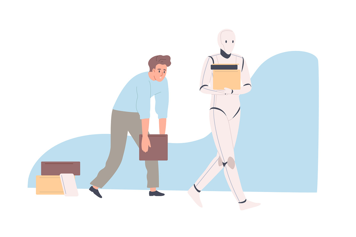 Robots vs people, AI technology set, a Technology Illustration by Good Studio (Photo 7 of 7)