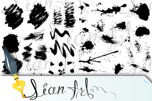 Black blots and ink splashes, #2