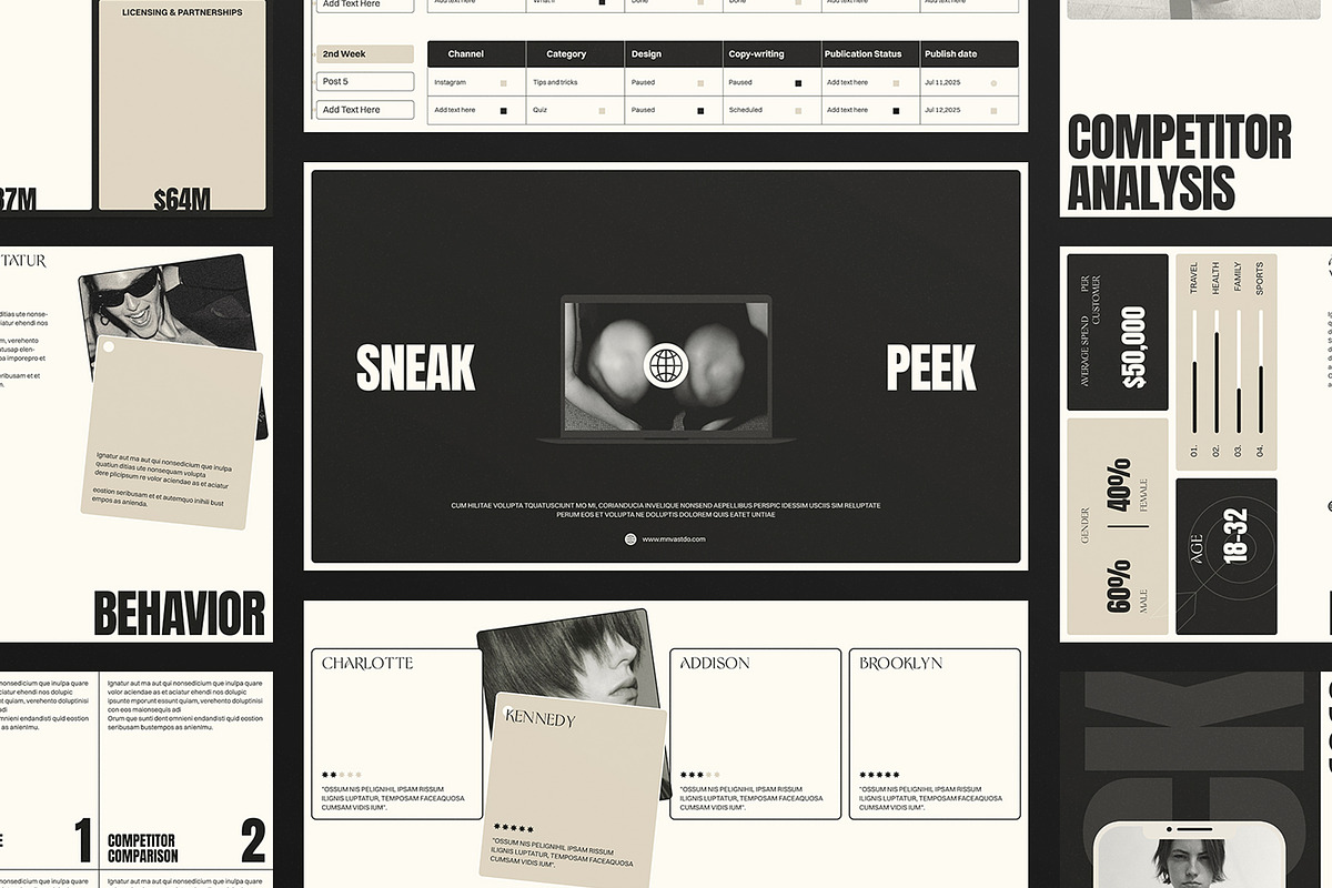 Pitch Deck Presentation Template, a Presentation Template by Studio Monova (Photo 6 of 15)