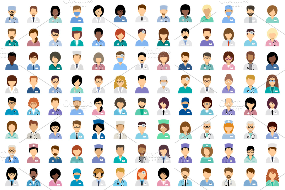 Medical avatars, a Healthcare Illustration by Gurza SHOP (Photo 2 of 2)