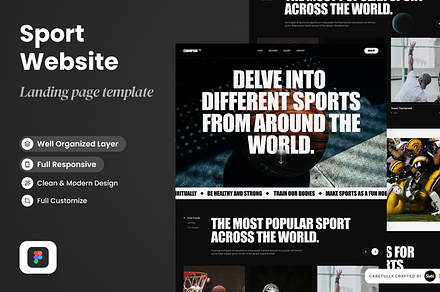 Champion - Sport Website, a Landing Page Template by SLAB! Design