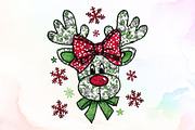 Coquette Green Millennial Christmas, an Illustration by Sublimation Artist (Thumbnail 1 of 9)