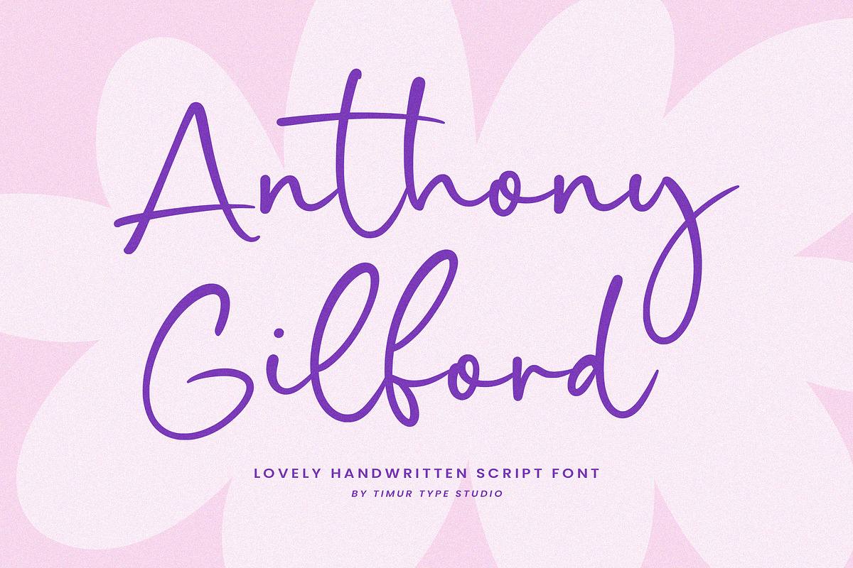 Anthony Gilford Font, a Handwritten Font by Timurtype (Photo 1 of 7)