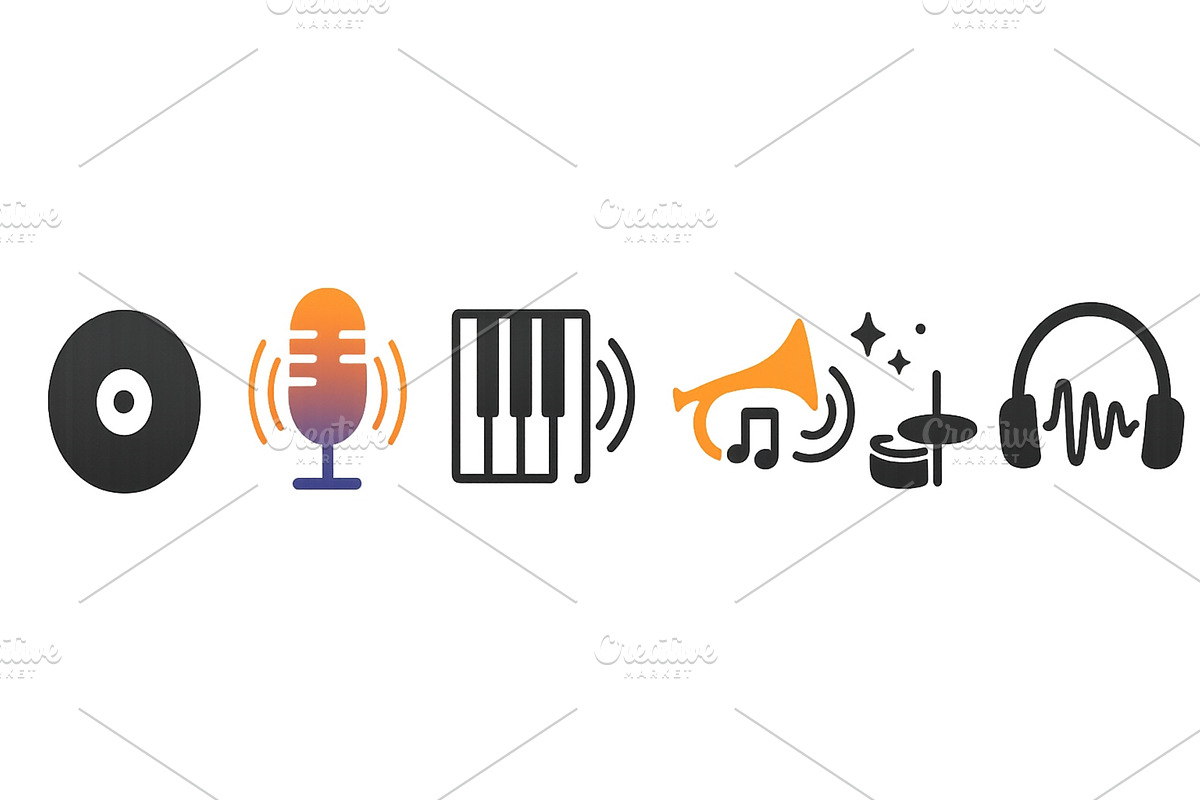 Various musical symbols representing, an Illustration by ZinetroN