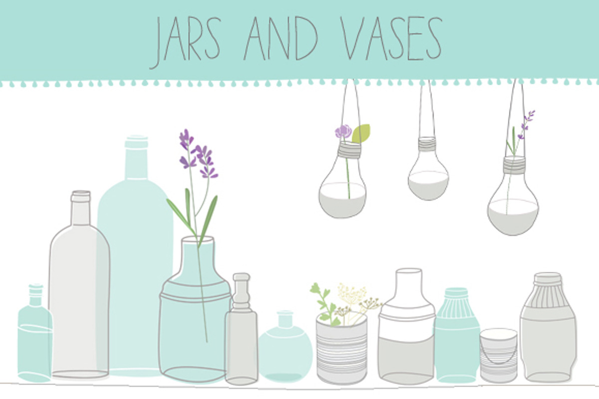 Jars and Vases Clip Art