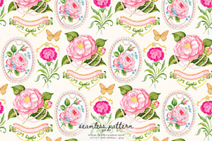 grandmillennial seamless pattern