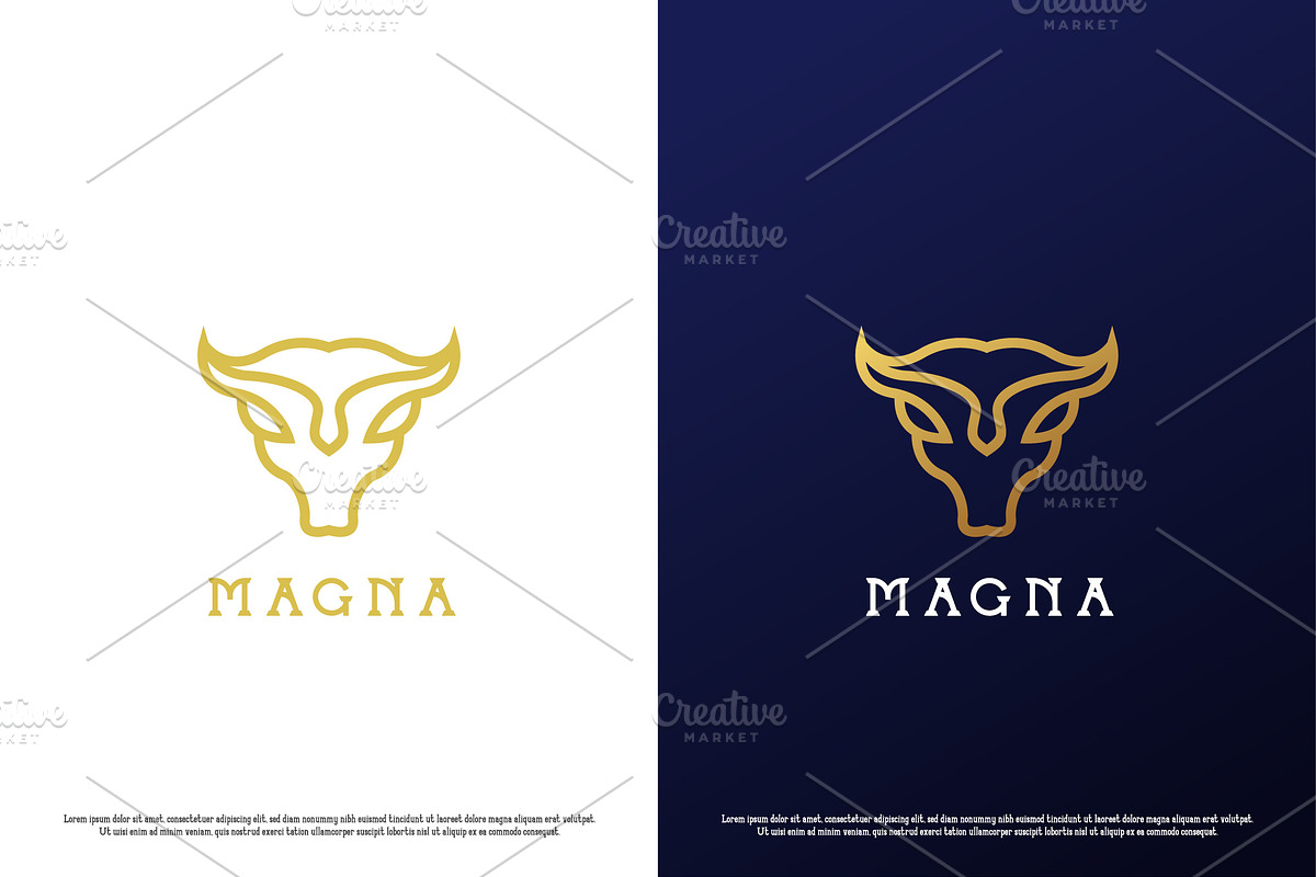 Bull Head Elegant Logo Design Icon, a Branding & Logo Template by Morvana Crew