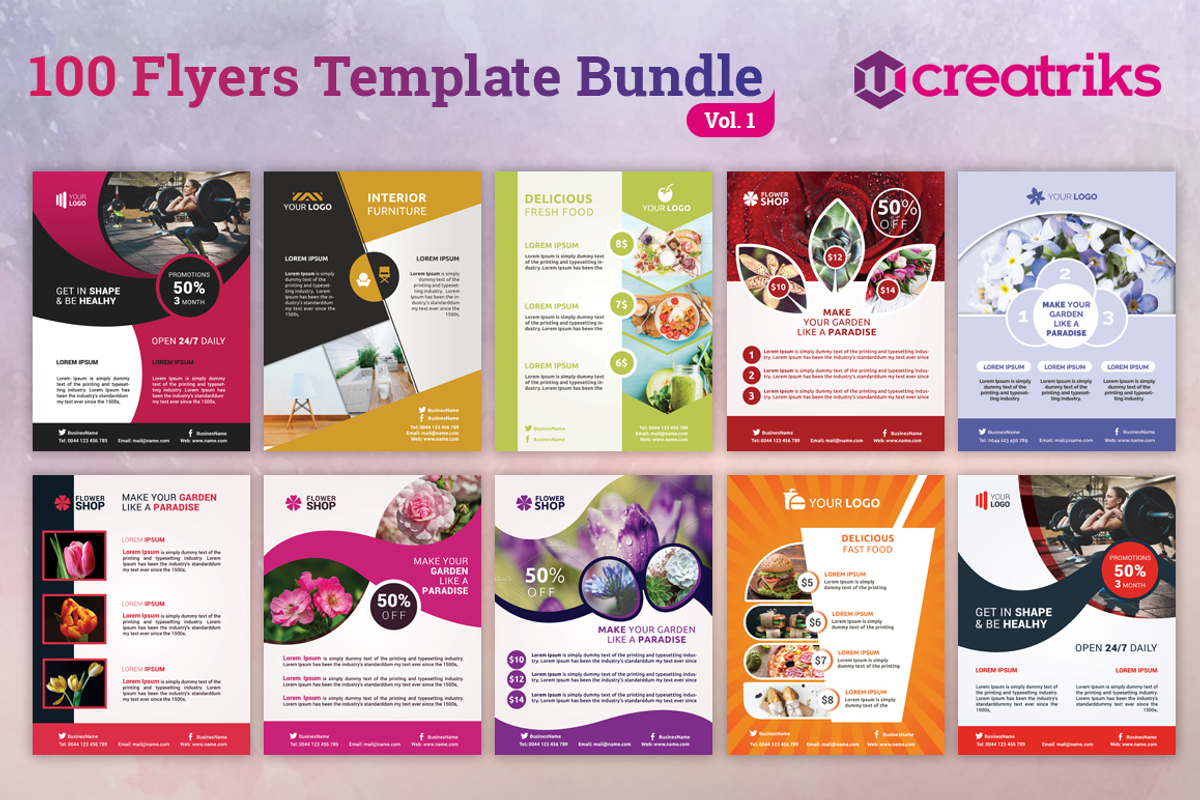 100+ Awesome Flyer Templates, a Flyer Template by Creatricks (Photo 8 of 11)