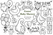 Goose Baby Clipart PNG SVG, an Object Illustration by ArtGiftsStudio (Thumbnail 1 of 5)