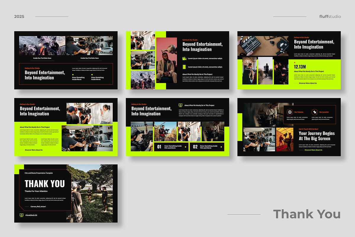 Video, Film, & Movie Google Slides, a Presentation Template by fluffstudio (Photo 4 of 4)